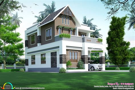 cute  small indian home plan kerala home design  floor plans  houses
