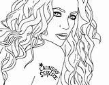 Shakira Imagen Cantantes Pintar Lavandería Acolore sketch template