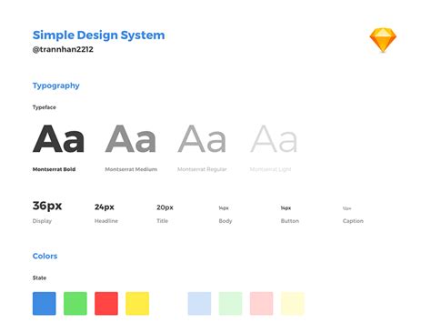 simple design system  sketch freebie  sketch resource