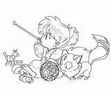 Coloring Pages Inuyasha Shippo Kagome Anime Chibi Google Search Smile Book School Girl Characters Adult Animal Choose Board Cute Getcolorings sketch template
