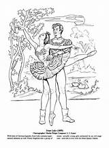 Swan Ballet Lac Ballets Cygnes Classique Danse Colorier Publications Dover sketch template
