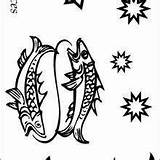 Coloring Zodiac Pages Signs Pisces Hellokids Printable sketch template