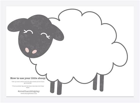 sheep template printable