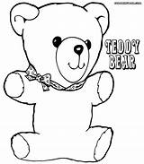 Coloring Bear Teddy Pages Teddybear Colorings sketch template