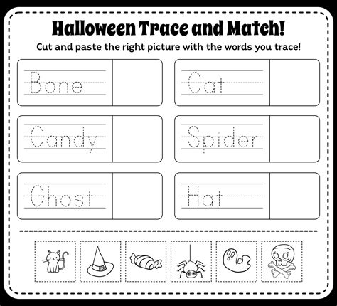 kindergarten halloween worksheets printables printableecom