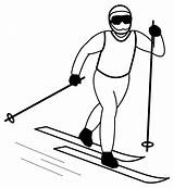 Skiing Langlauf Ausmalbild Wintersport Sportart Beliebte sketch template