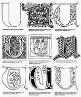 Capitals Medieval Callligraphy sketch template