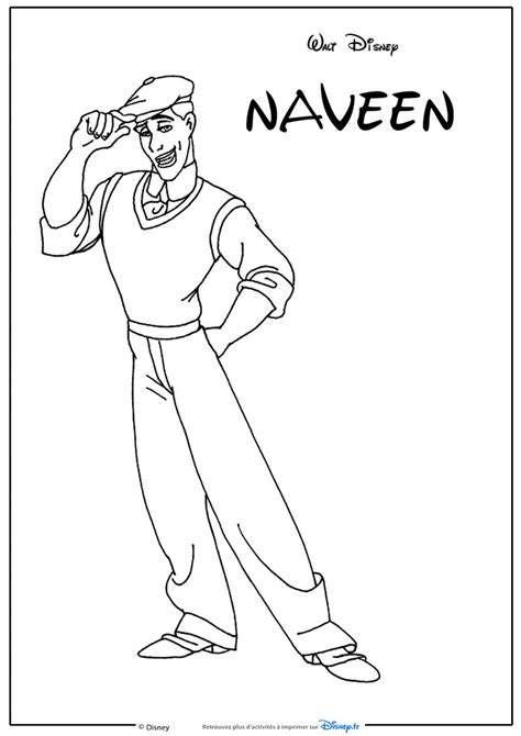 prince naveen coloring page