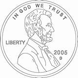 Penny Coloring Money Lincoln Abraham Coin Cent Color Pages Worksheets Dollar Coins Head Activities Kids Pennies Book States Handwritingforkids Front sketch template