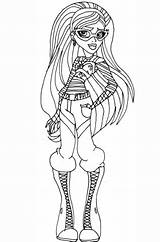 Ghoulia Coloring Monster High Categories sketch template