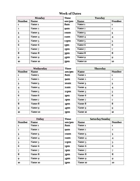 appointment sheet template word hq printable documents