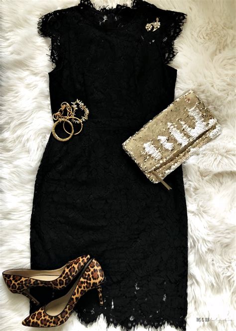 little black dress with accessories elegant classic lace