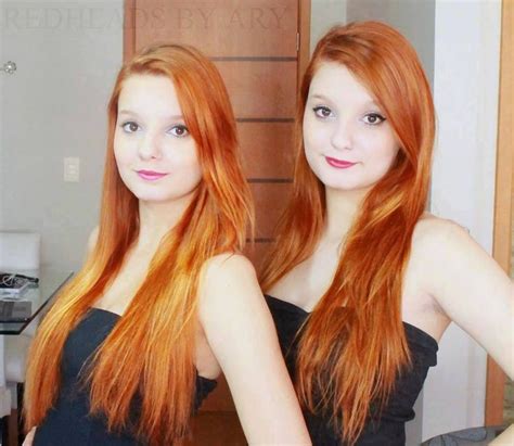Redhead Twins Beauty Ginger Women Redhead Twin