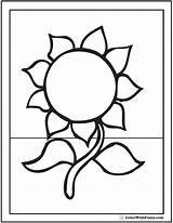 Sunflower Coloring Pages Preschool Simple Printable Template Sunflowers Printables Sun Sheet Print Pdf Templates Adult Colorwithfuzzy sketch template