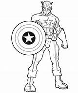 Marvel Coloring Pages Captain Avengers Logo Getcolorings Printable Getdrawings sketch template