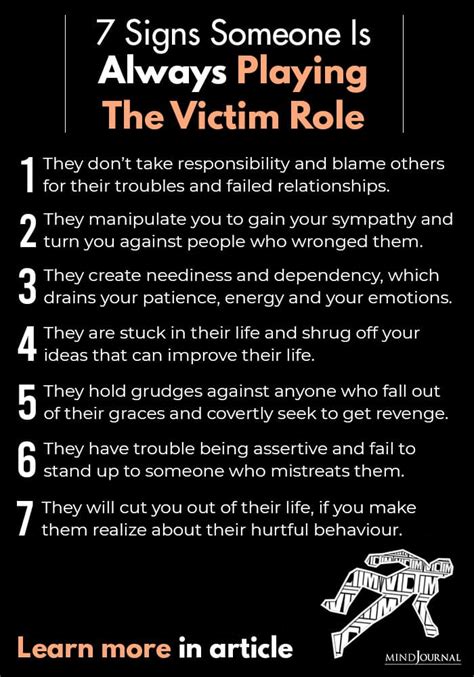 signs   playing  victim role