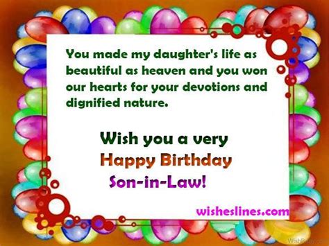 birthday messages  son  law     photo happy