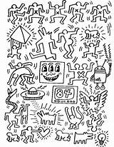 Haring Keith Coloring Pages Pop Adults Adult Created Painting Masterpieces Justcolor Lichtenstein Roy Da Color Kiss Visit Getcolorings Getdrawings Choose sketch template