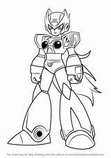 Zero Mega Man Draw Drawing Step Tutorial Megaman Tutorials Drawings Learn Getdrawings Games Drawingtutorials101 sketch template