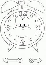Clock Coloring Clipart Kids Drawing Library Printable sketch template
