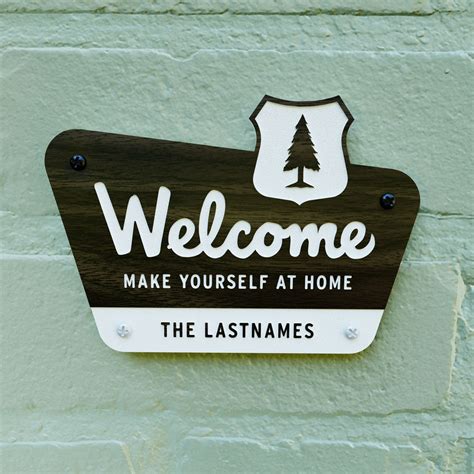 sign national parks style custom text laser cut