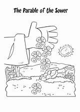 Parable Sower Coloring Seed Pages Farmer Colouring Hand Activities Bible Falling Kids Clipart Activity Colorluna Clip Sunday School Color Jesus sketch template