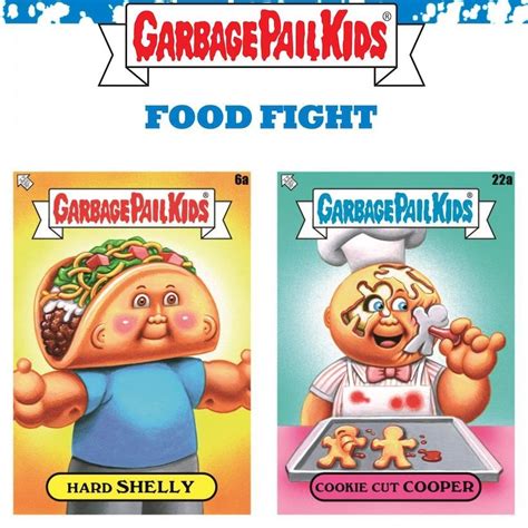 topps garbage pail kids food fight checklist series  info boxes