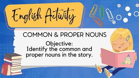 common nouns  proper nouns activity nounsforkids englishactivities