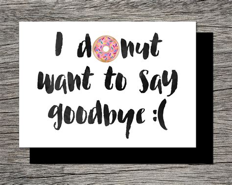 printable farewell card printable goodbye card iwe donut
