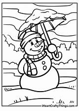 Snowman Snowy sketch template