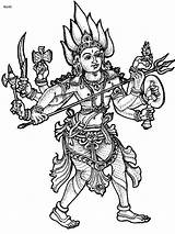 Shiva Kali Krishna sketch template