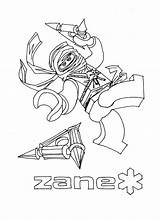 Ninjago Zane Printable Colouring sketch template