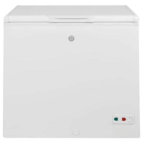 Ge Garage Ready 8 8 Cu Ft Manual Defrost Chest Freezer In White