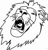 Lion Coloring Pages Color Printable Face Roaring Sheet Tiger Lions Kids Animal Procoloring Tigers Template African Head King Sheets Clipart sketch template