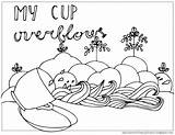 Coloring 23 Psalm Cup Overflows Pages Psalms Kids Printable Color Getcolorings Mycupoverflows Getdrawings Blessings Choose Board sketch template