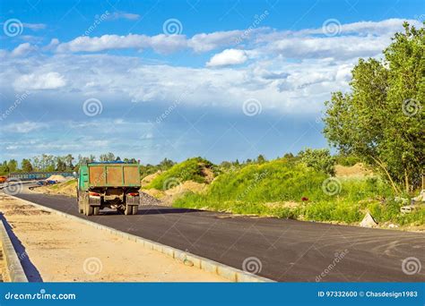 heavy truck construction high speed road stock photo image  high
