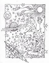 Coloring Space Pages Sheets Choose Board Deviantart sketch template