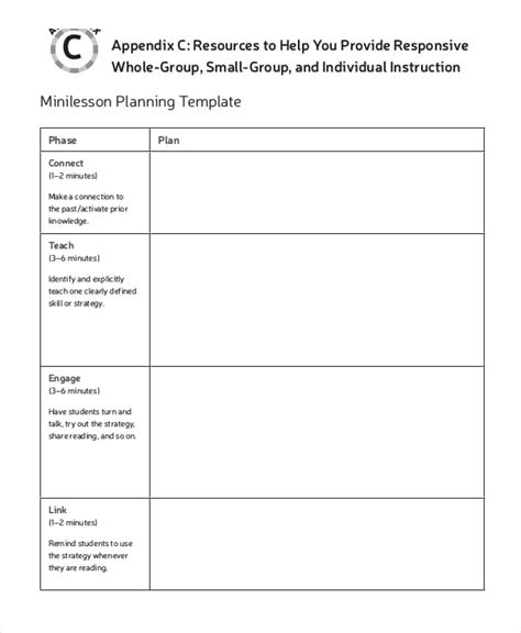 lesson plan template   word  documents