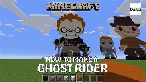 Minecraft Pixel Art Ghost Rider Youtube