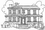 Coloring Pages House Colouring Houses Printable sketch template