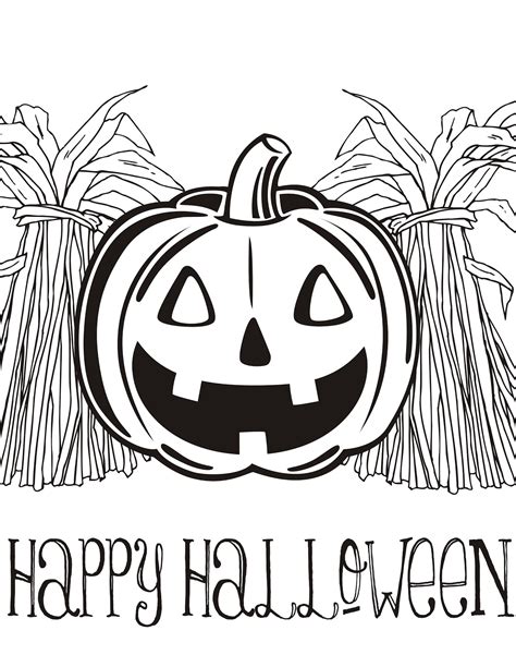 printable coloring page halloween