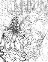 Coloring Forest Pages Fantasy Enchanted Adult Printable Renaissance Drawing Book Colouring Fairy Magical Final Amazon Selina Easy Print Sheets Fenech sketch template