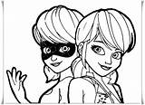 Coloring Miraculous Ladybug Marinette Pages sketch template