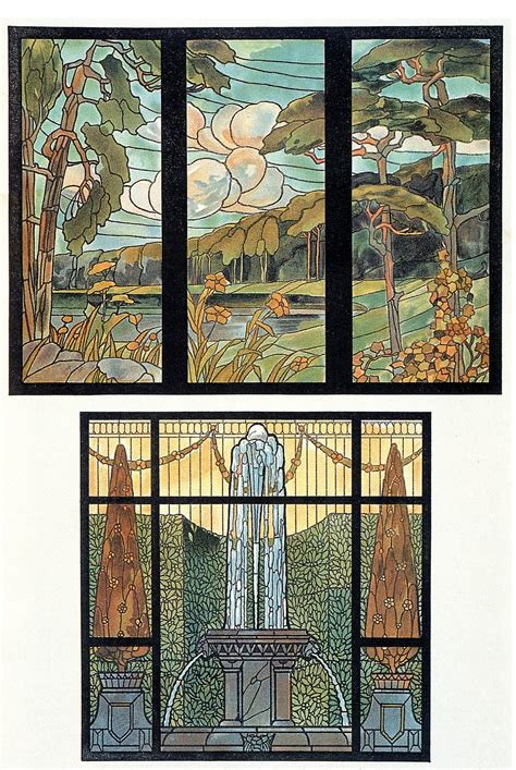 Frieze Tile Art Nouveau Stained Glass Designs
