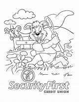 Kids Coloring Club Fun Security sketch template