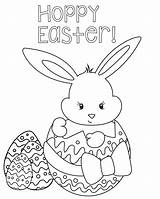 Easter Coloring Pages Bunny Hoppy Eggs Painting sketch template
