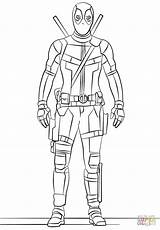 Deadpool Superhero sketch template