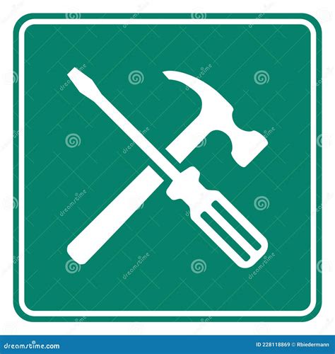 tools  road sign stock vector illustration  hammer