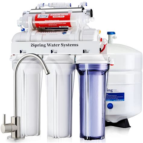 ispring rccak uv  stage reverse osmosis water filtration system walkaline filter uv