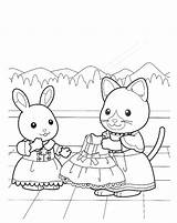 Coloring Pages Calico Critters Preschooler Paints Rudolph Reindeer sketch template